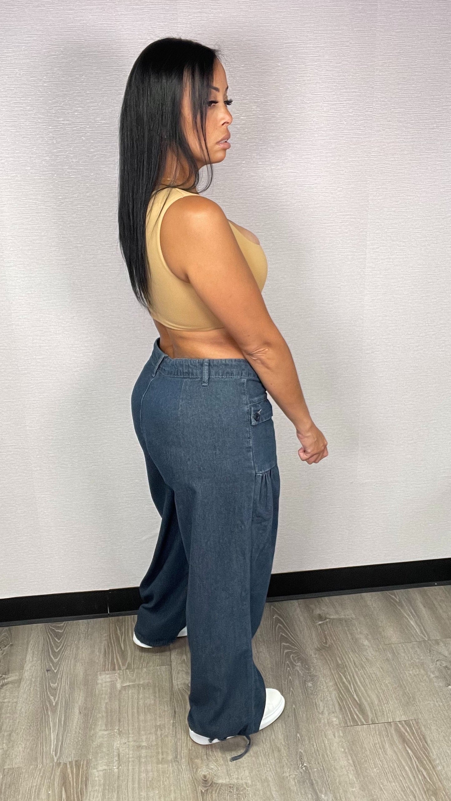 ANASTASIA BALLON ANKLE OVER SIZED JEANS