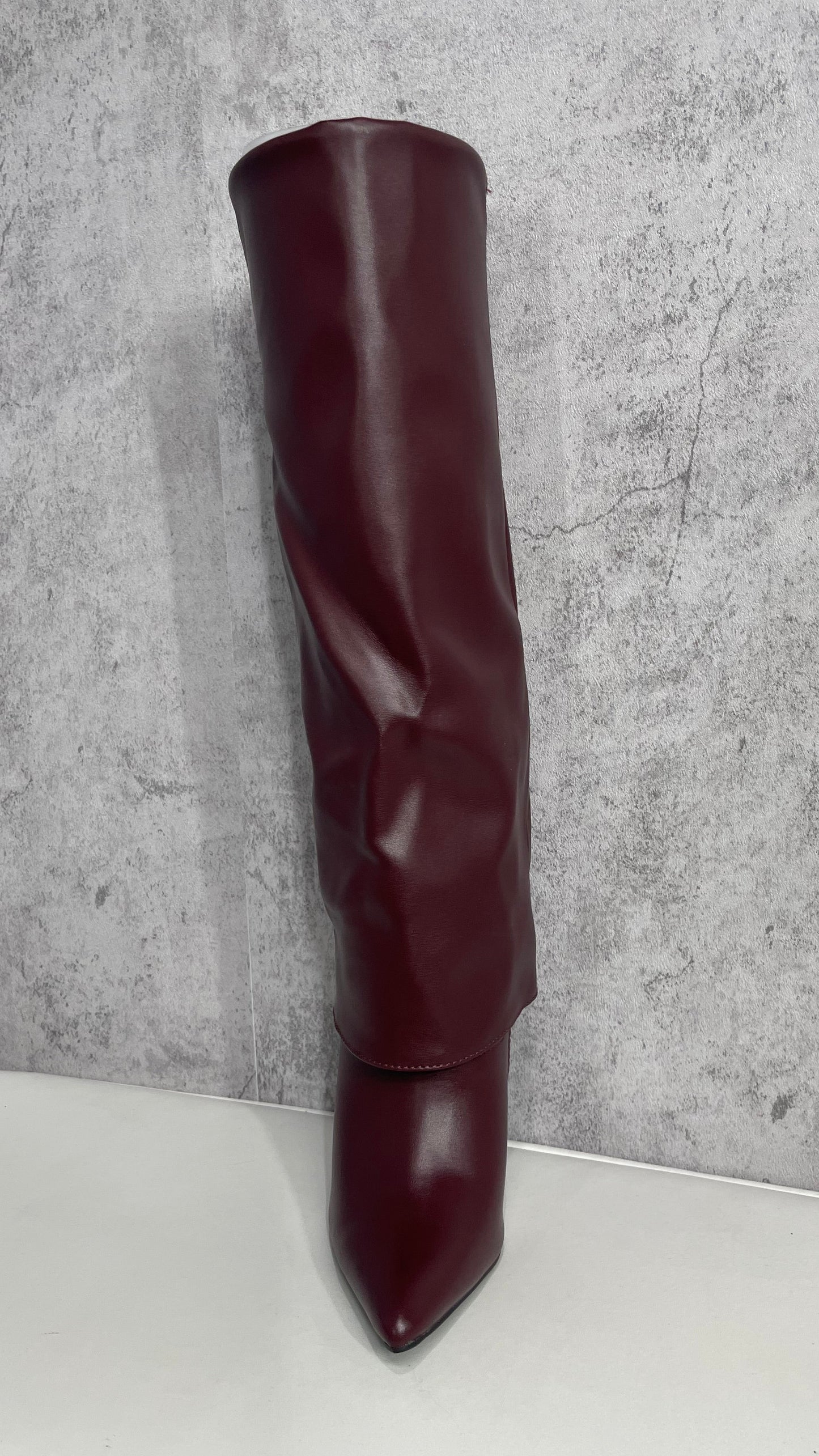 Overlay Boots Burgundy
