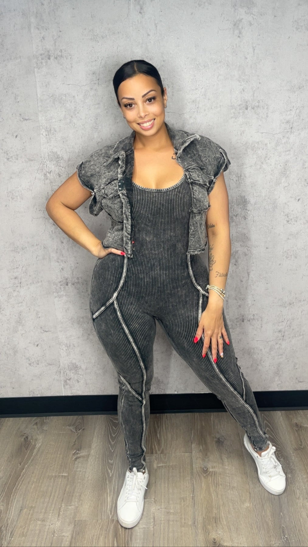 Mineral Jumpsuit Jacke Set Black