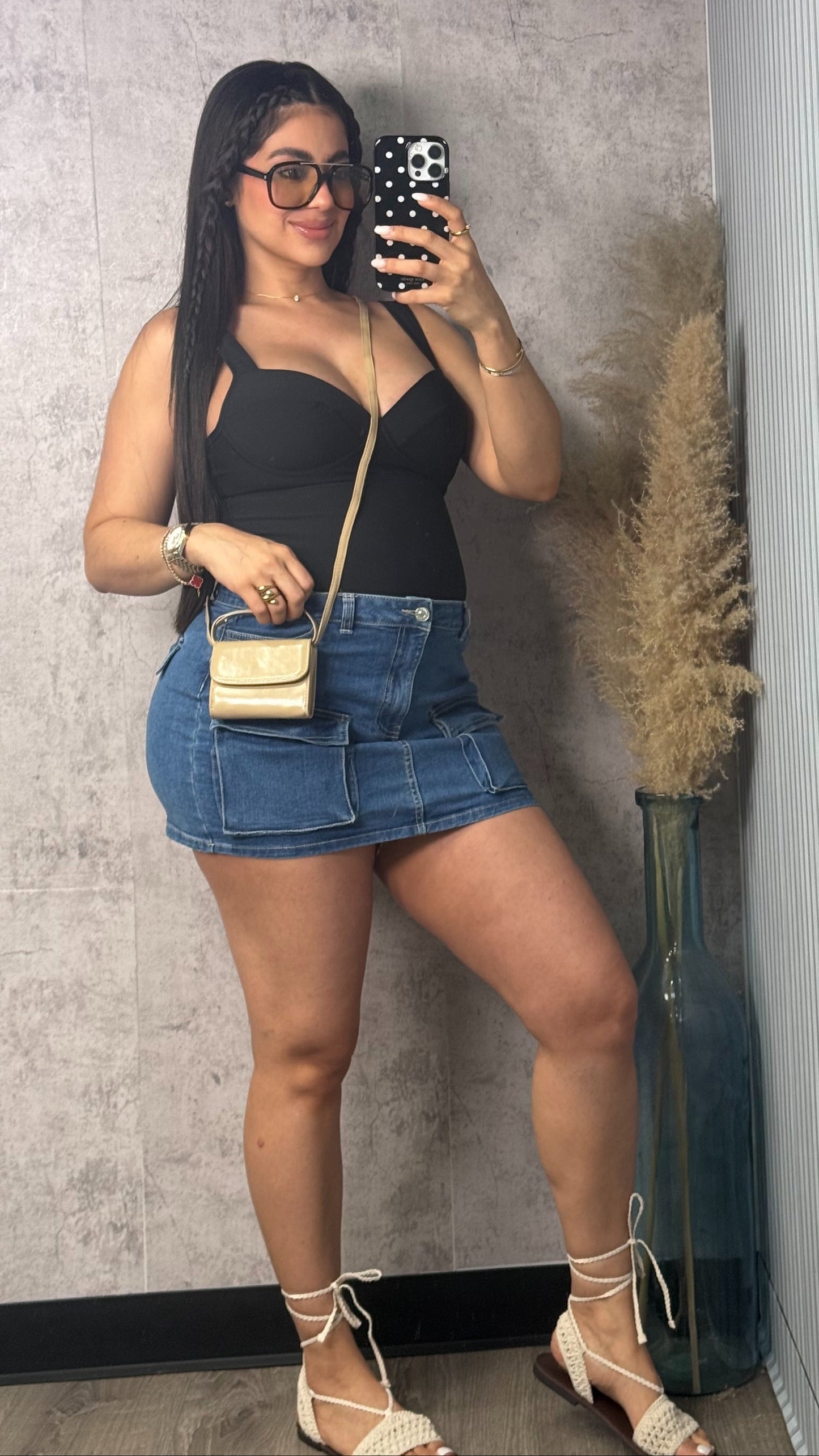 SANDRA BLACK BODYSUIT