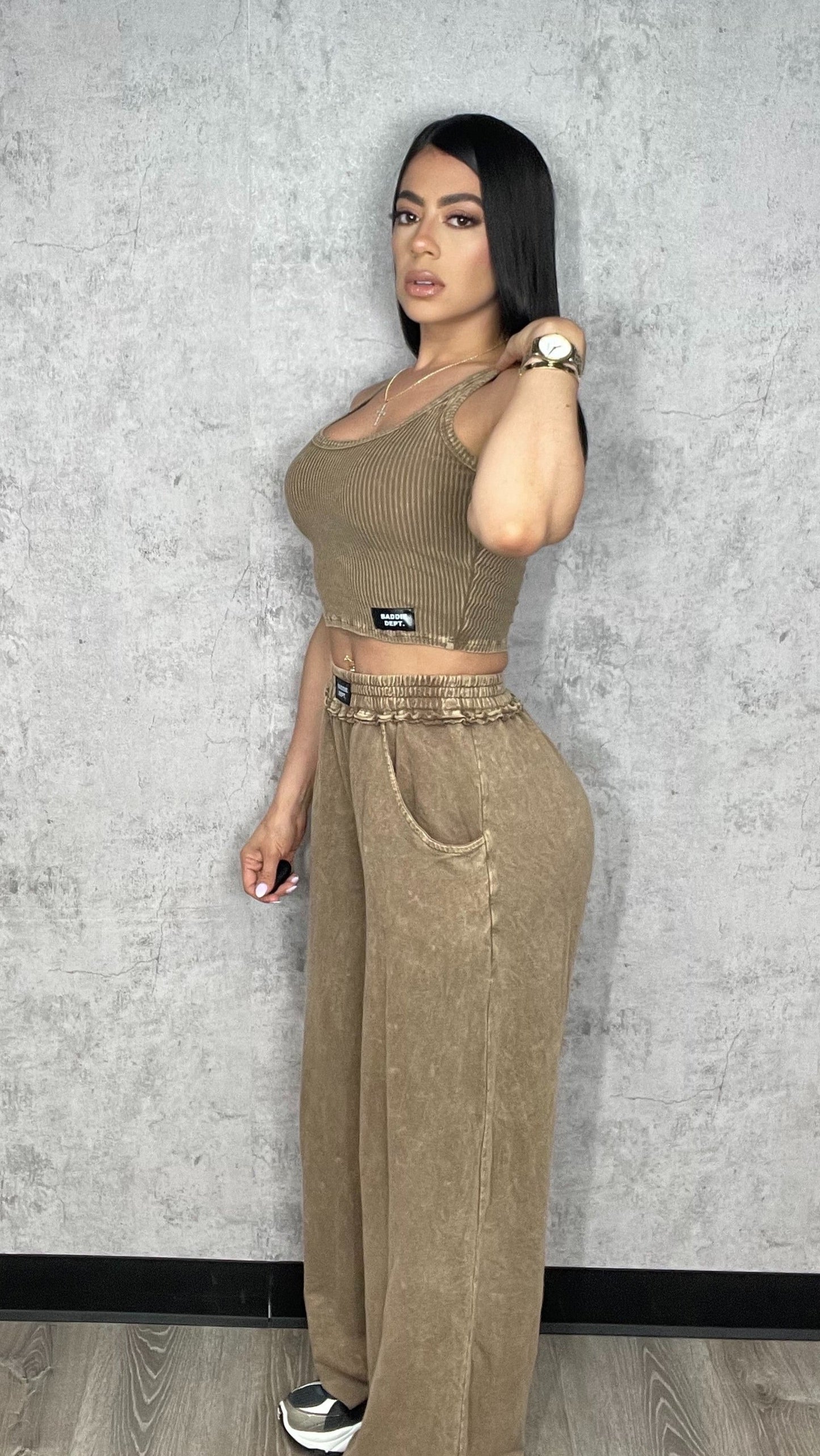 Tank & Lounge Pants Mineral Set Mocha