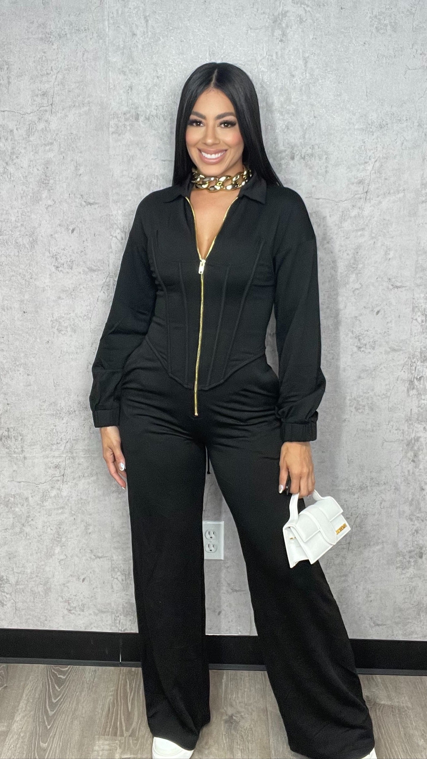 Corset Black Jumpsuit