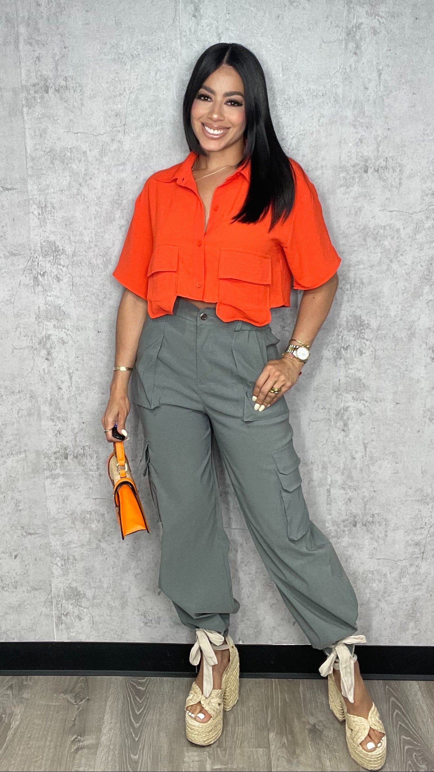 Leslie Cargo Pants Grey