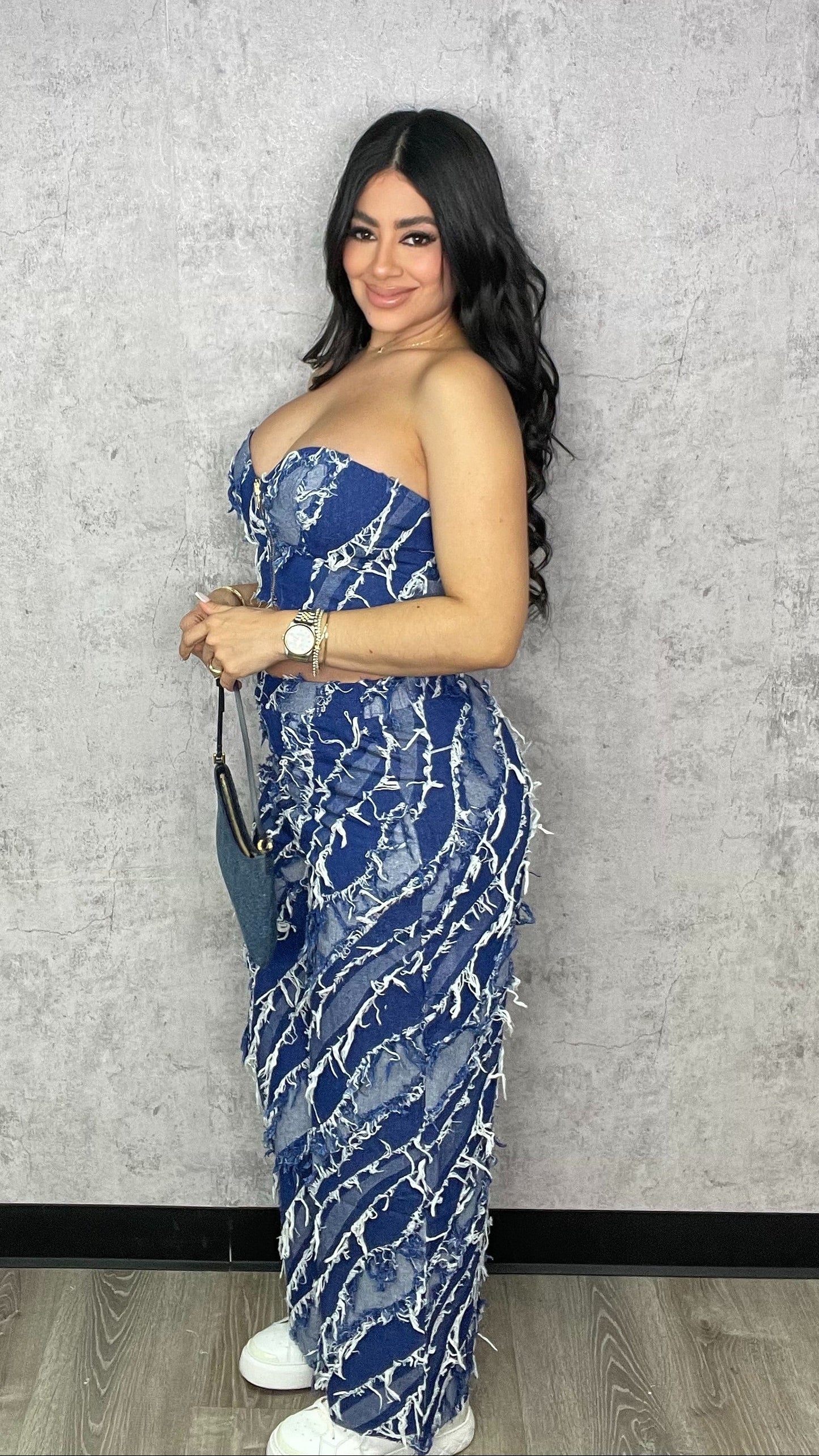 Distressed Denim Set