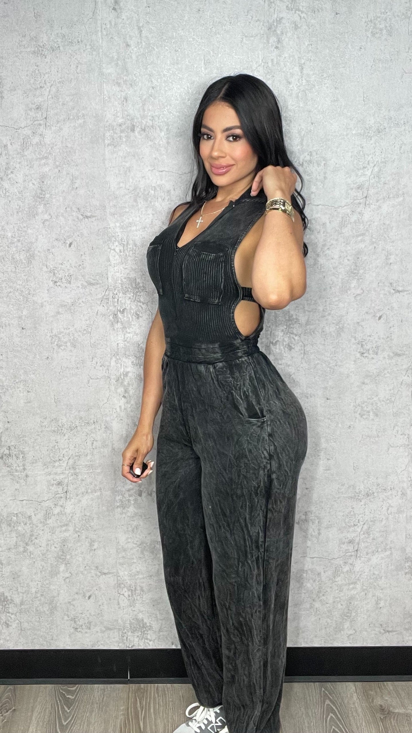 Mineral Jogger Jumpsuit Black
