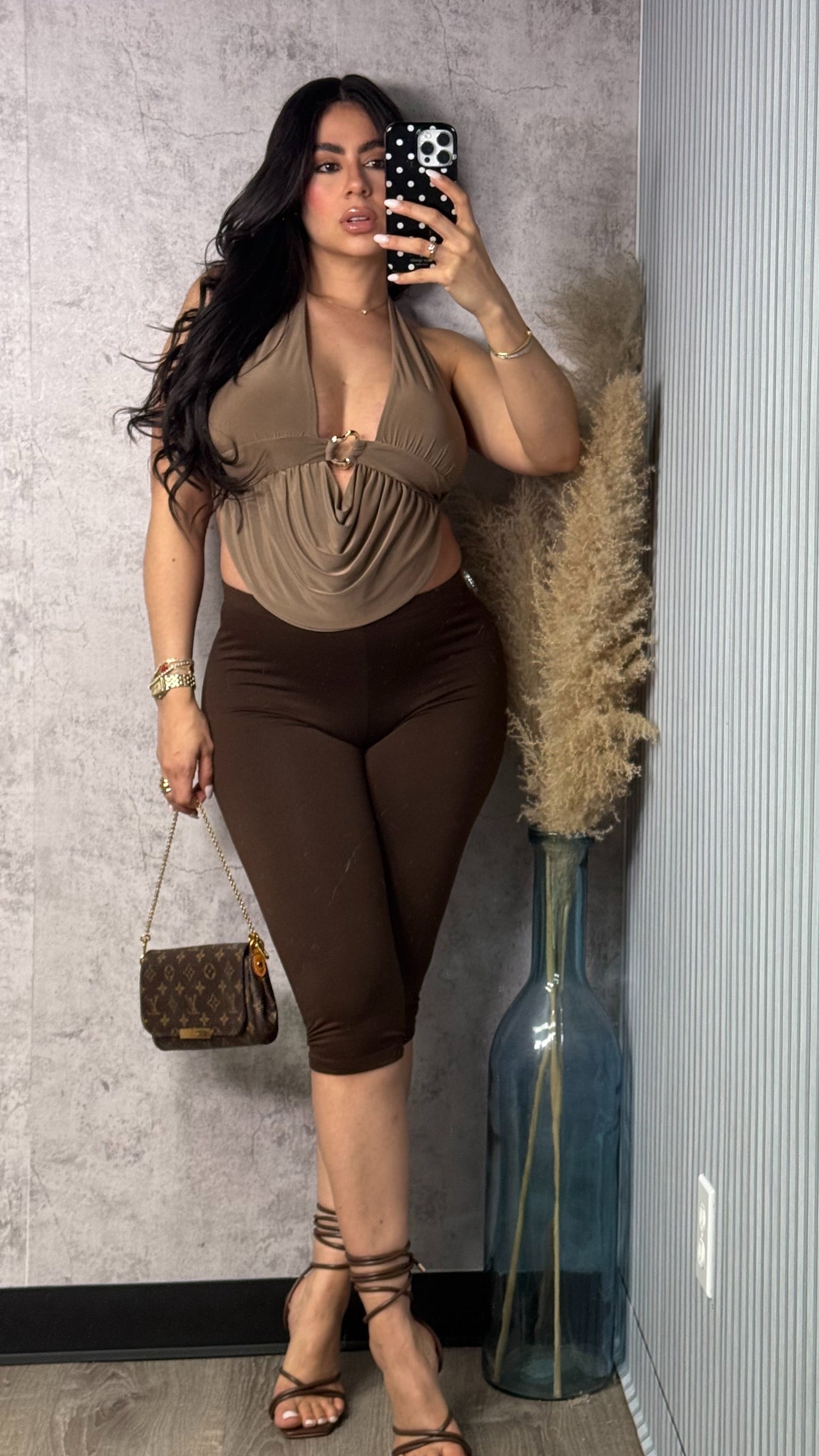 BROWN CAPRI PANTS