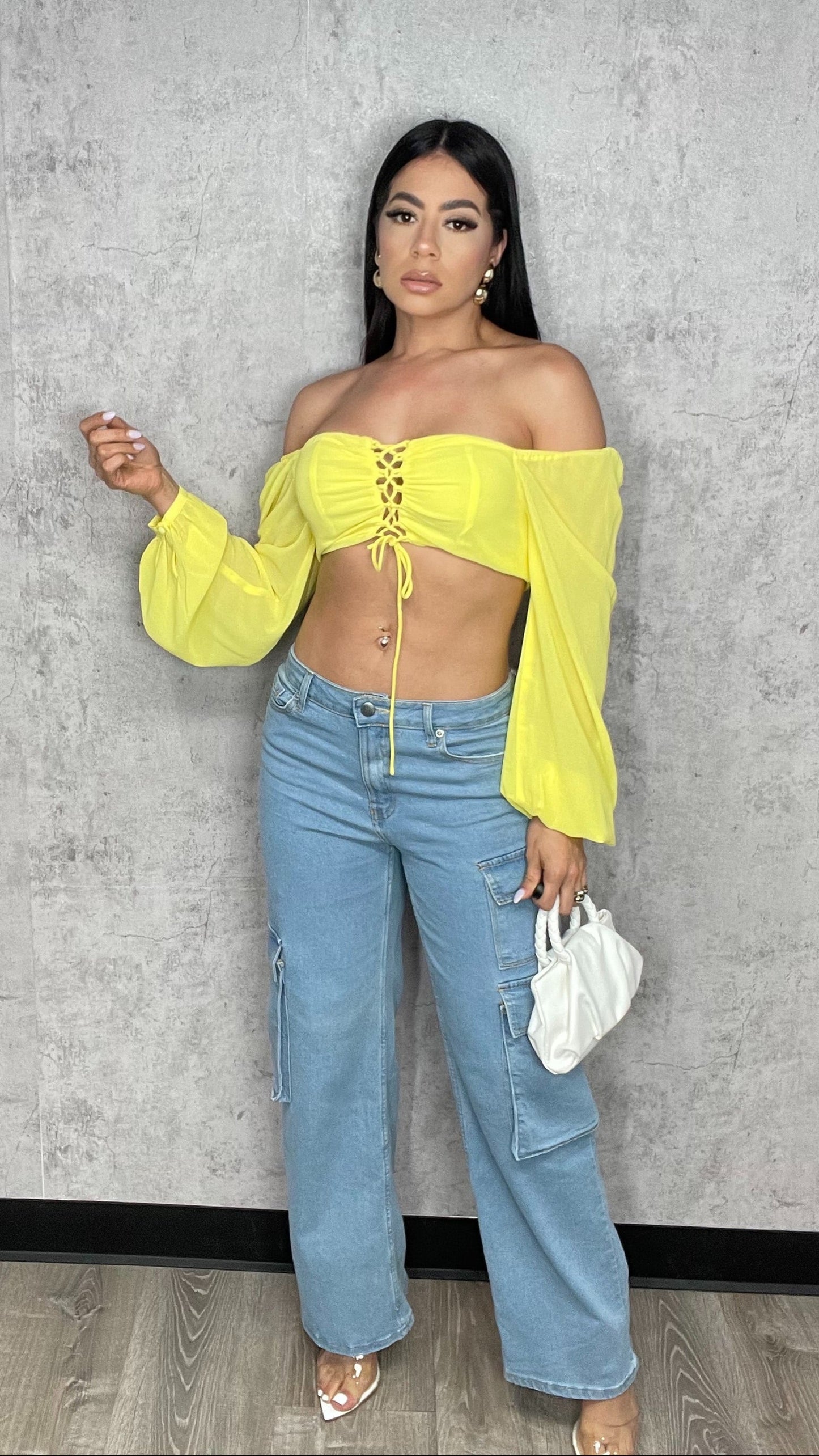Sara Cargo Denim Pants