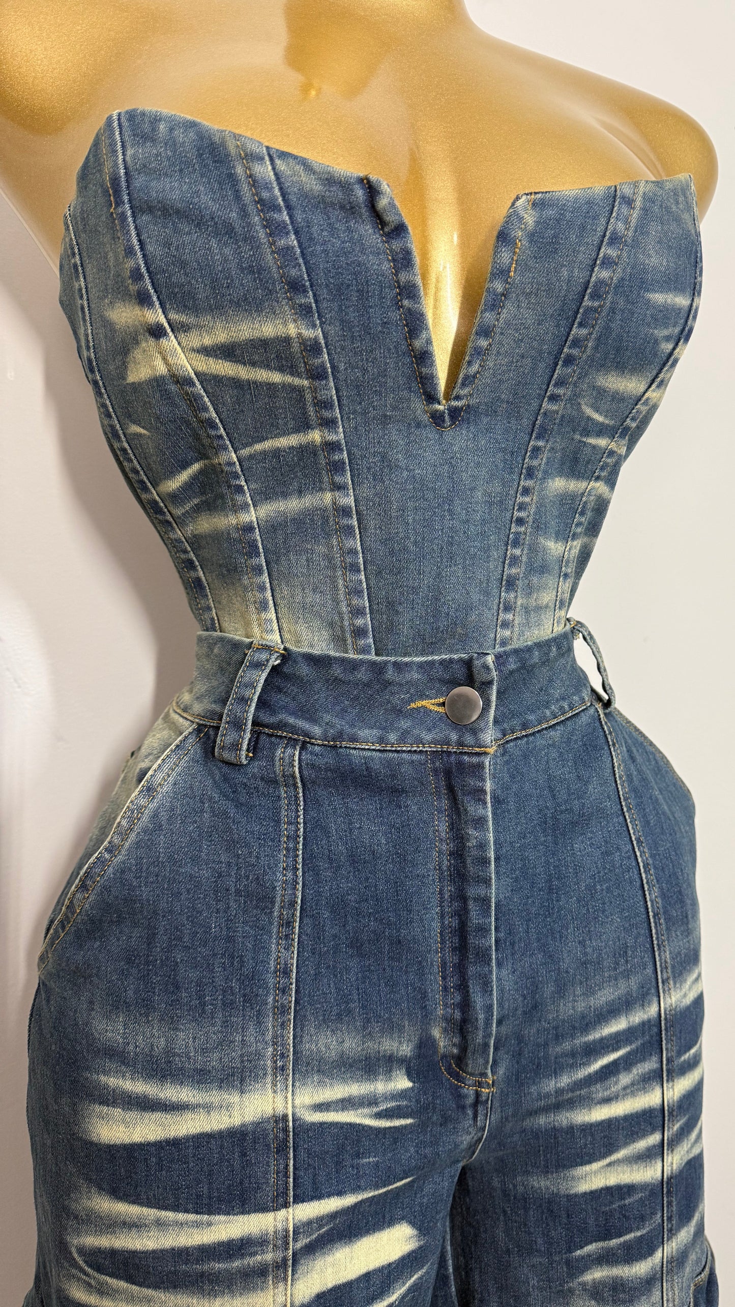 KARLA DENIM PANTS SET