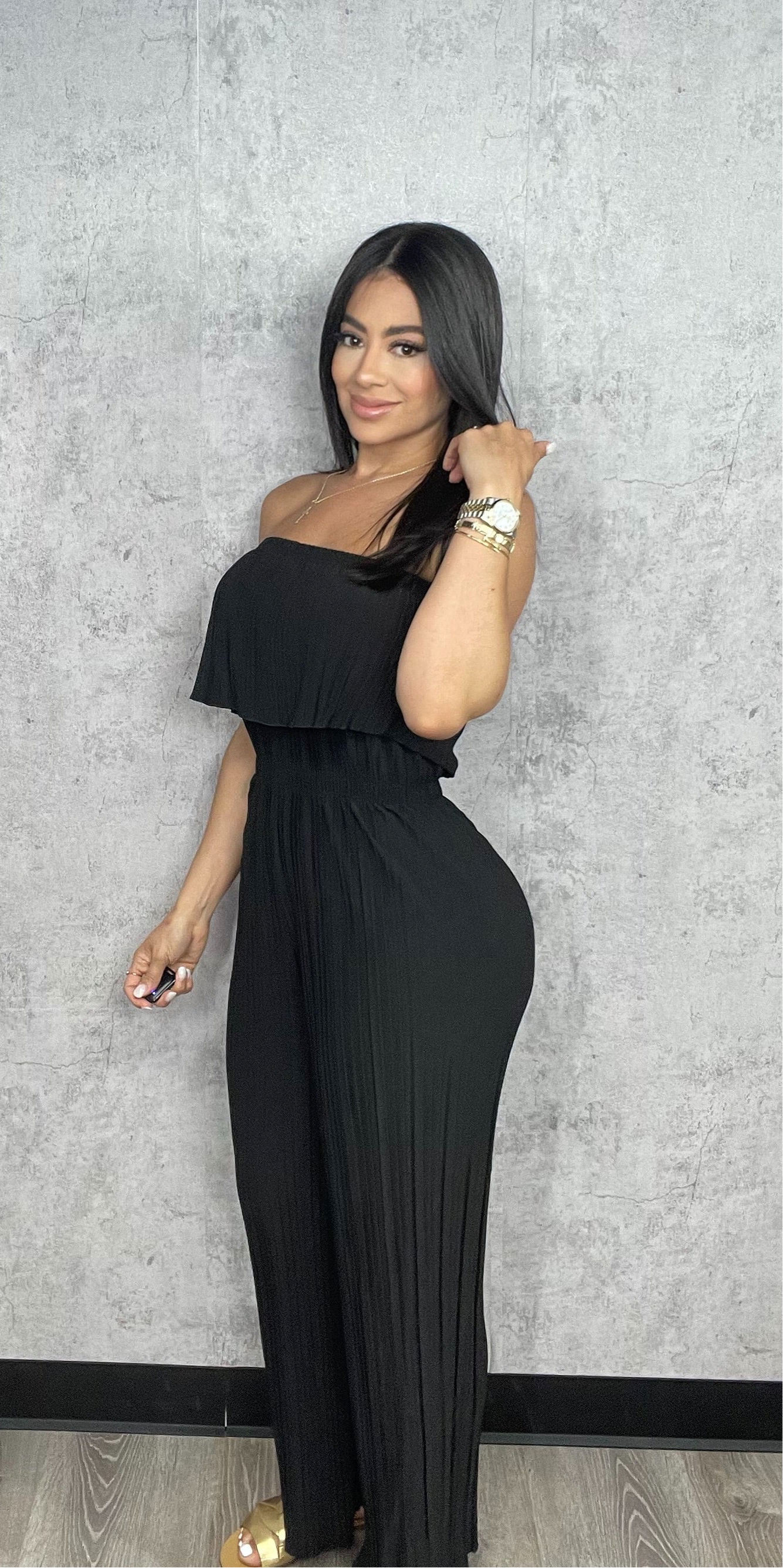 Anastasia Tube Jumpsuit Black