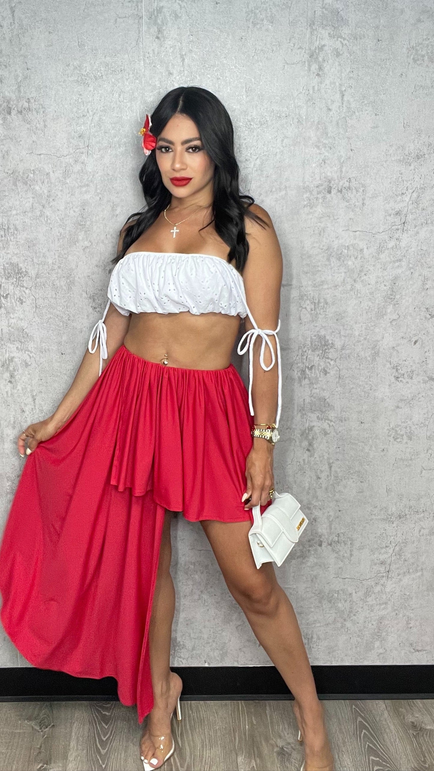 Baile Inolvidable Skirt Red