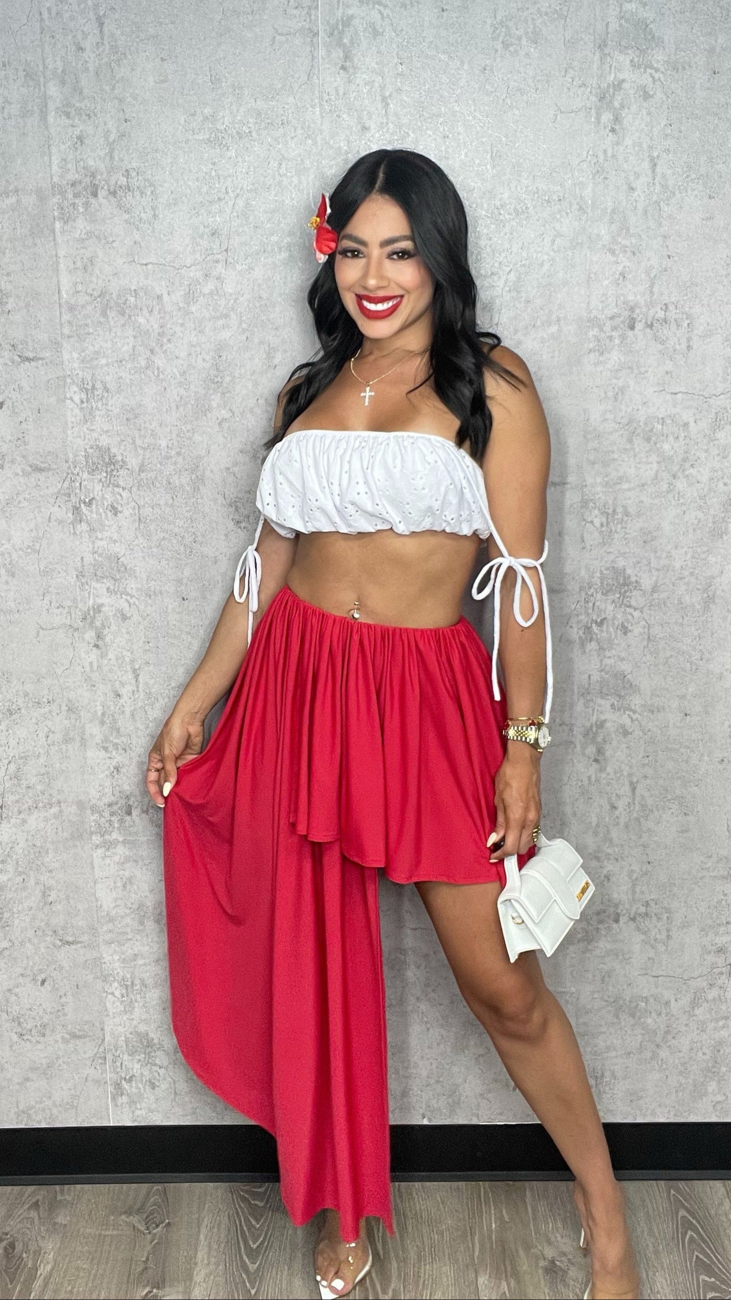 Baile Inolvidable Skirt Red