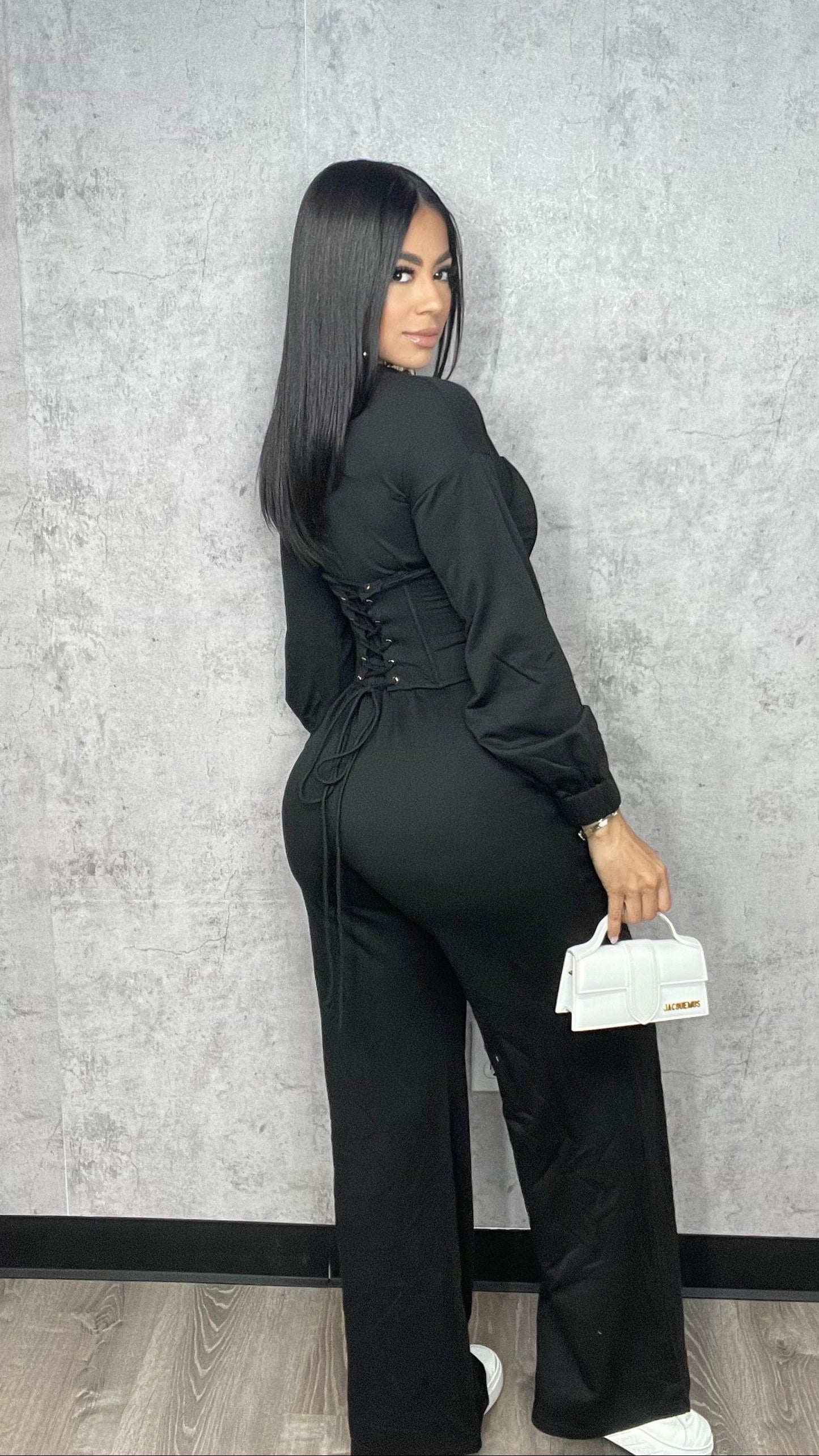 Corset Black Jumpsuit