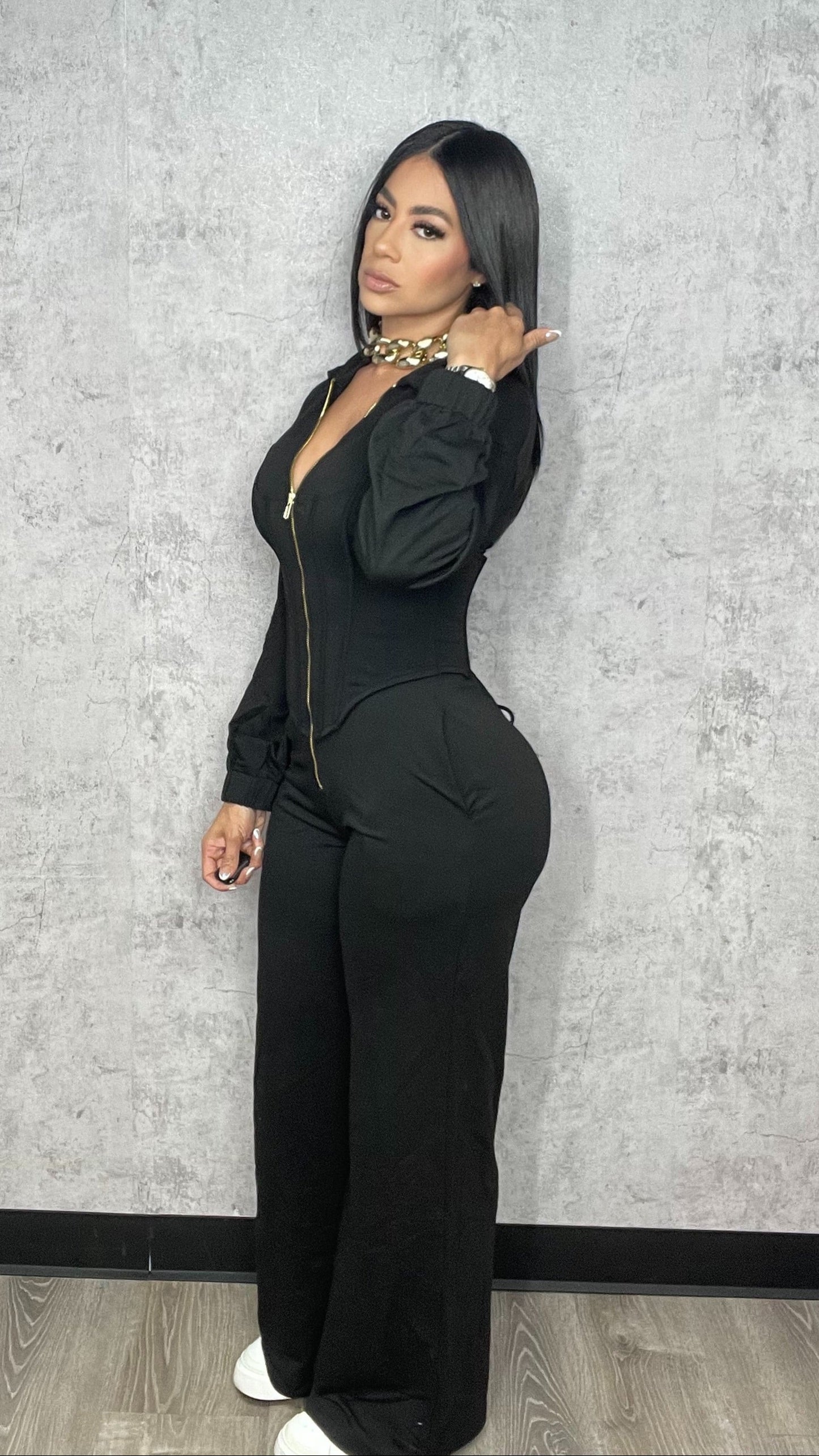 Corset Black Jumpsuit