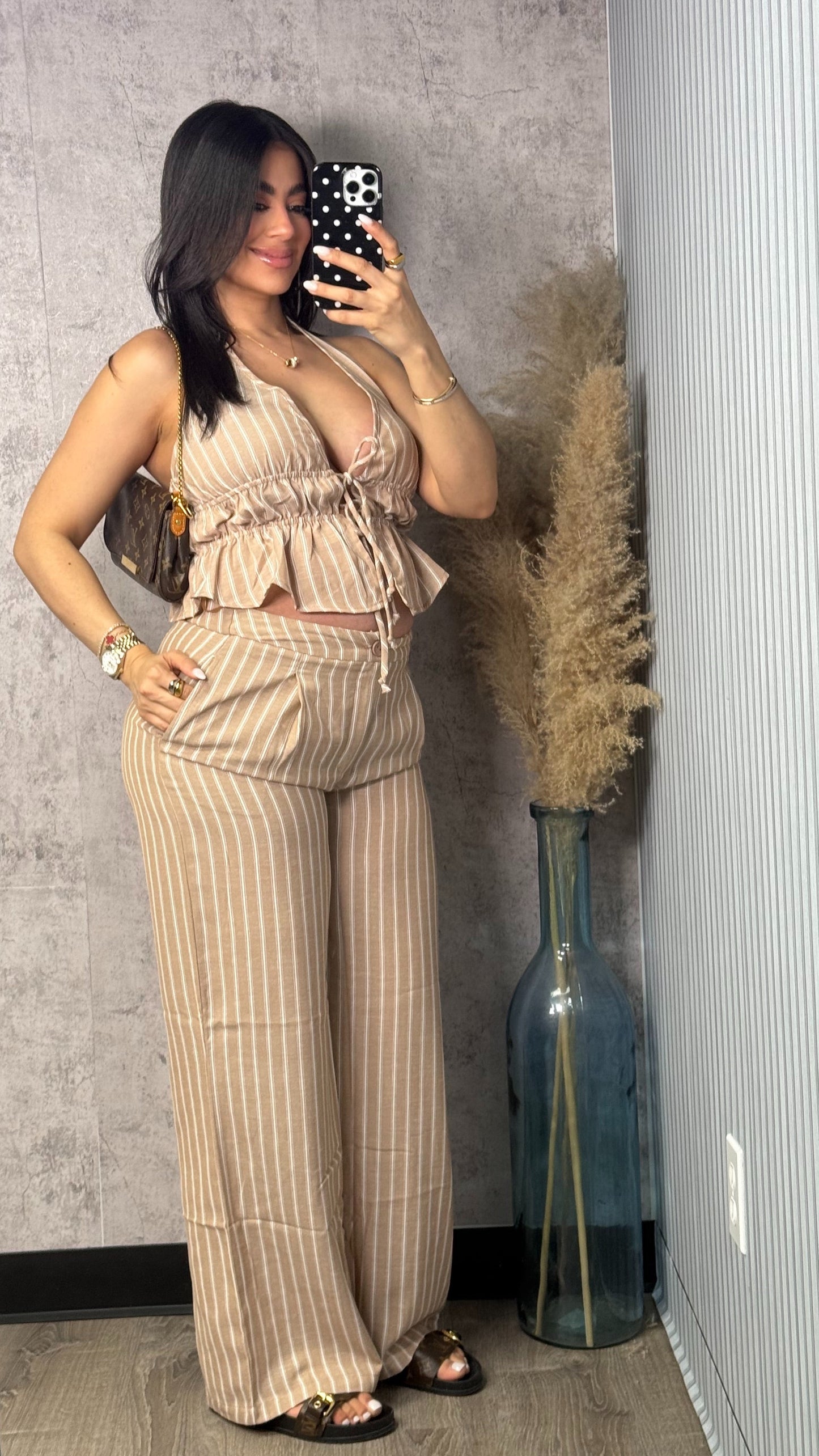 JACKY NUDE PANTS SET
