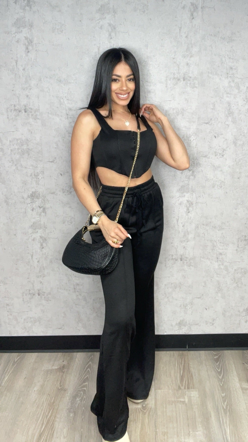 Leliana Black Pants Set