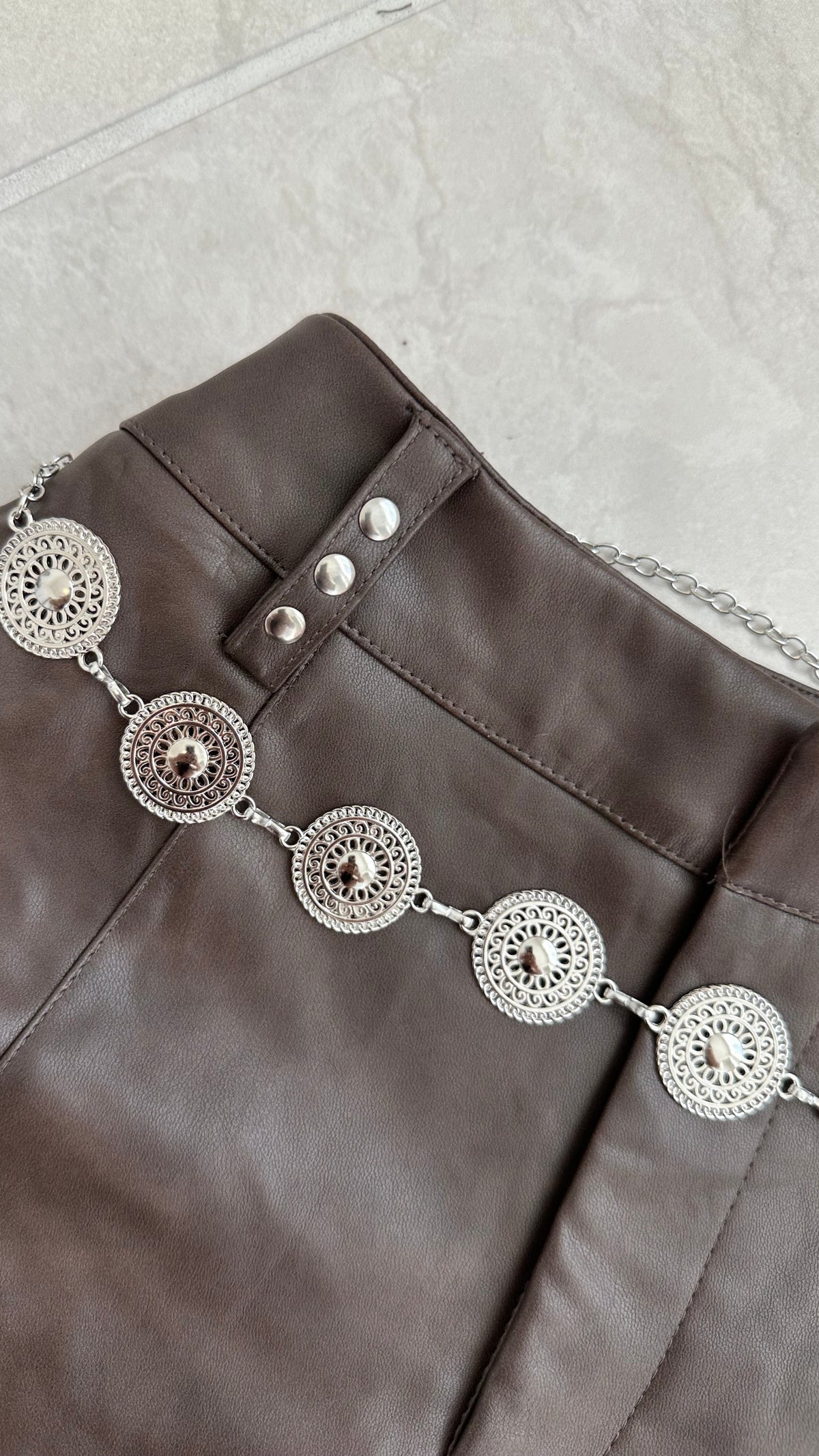 ESPRESSO LEATHER SHORT