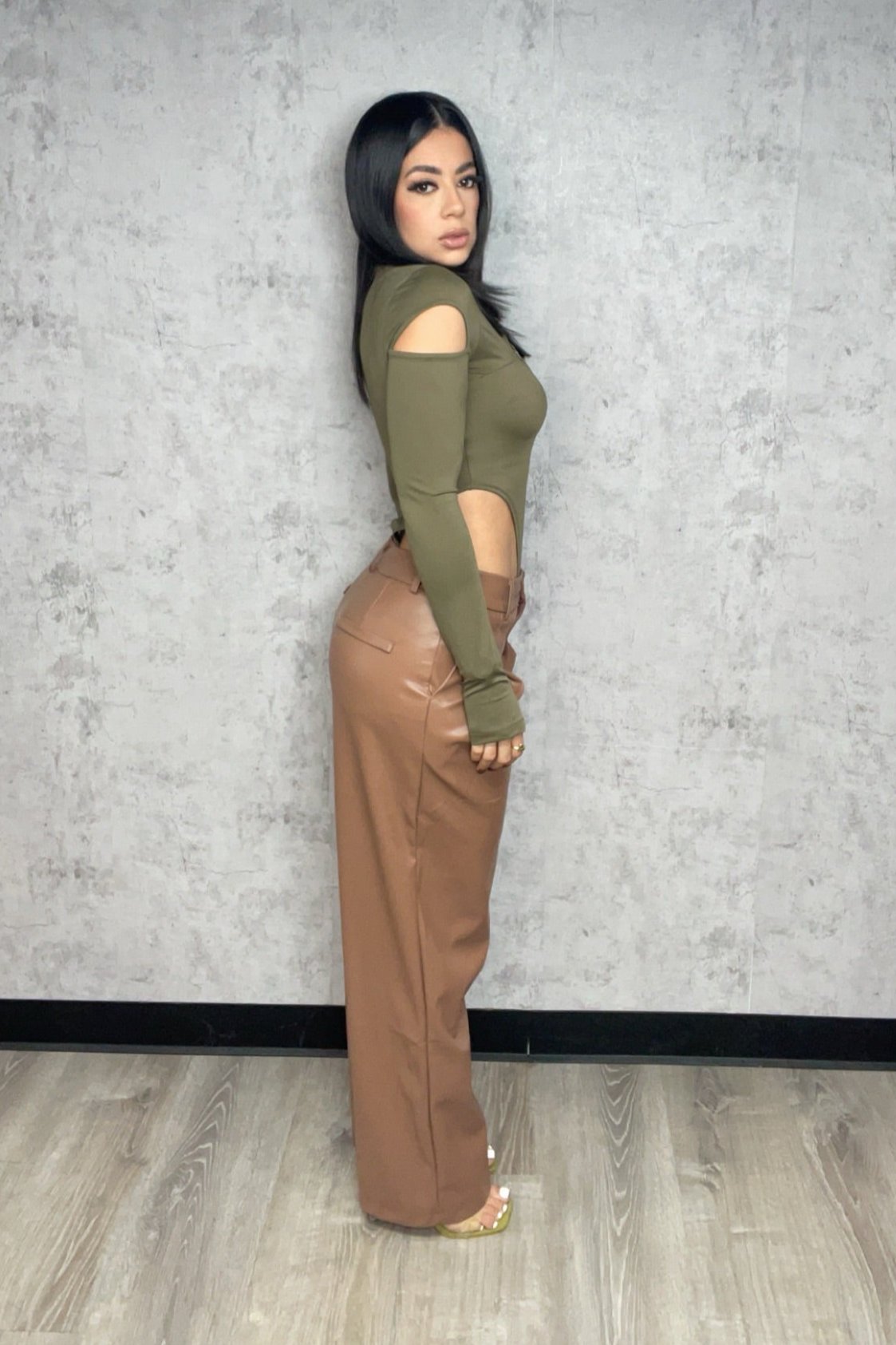 Cut Out Olive Bodysuit