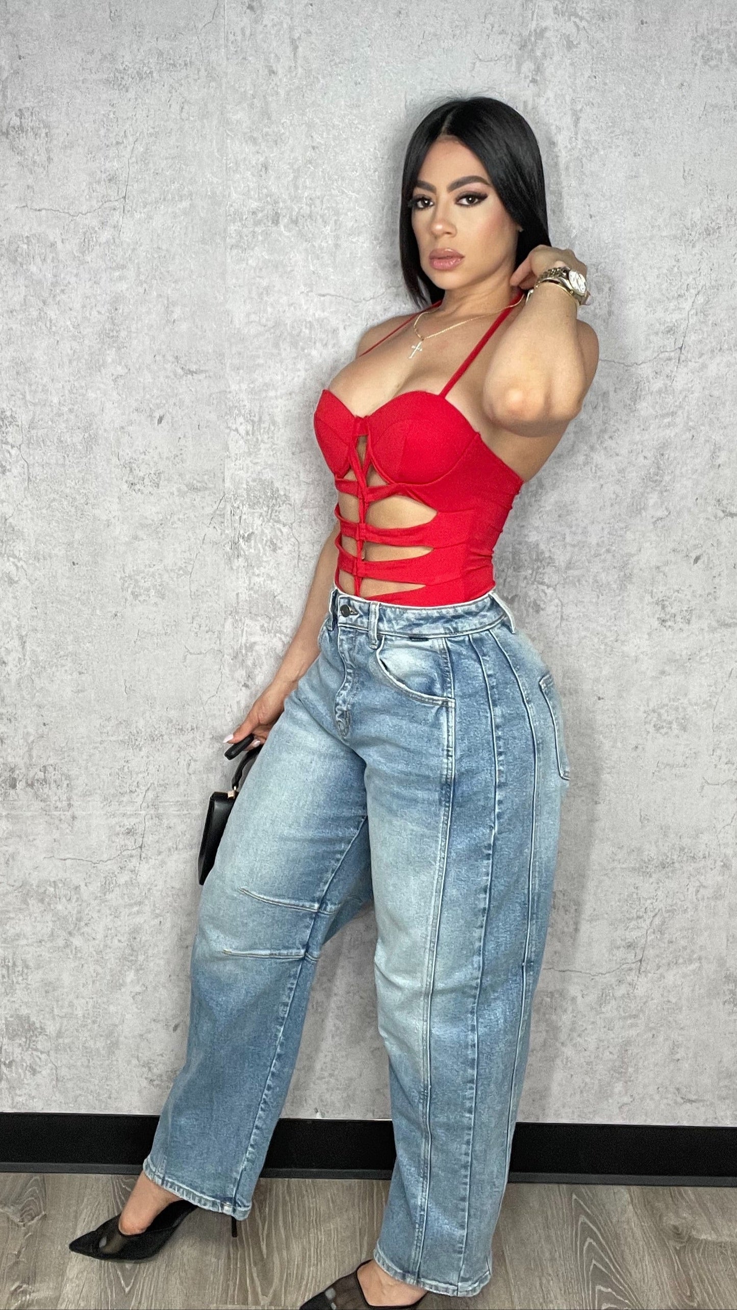 Cut Out Caged Bodysuit (Dos colores)