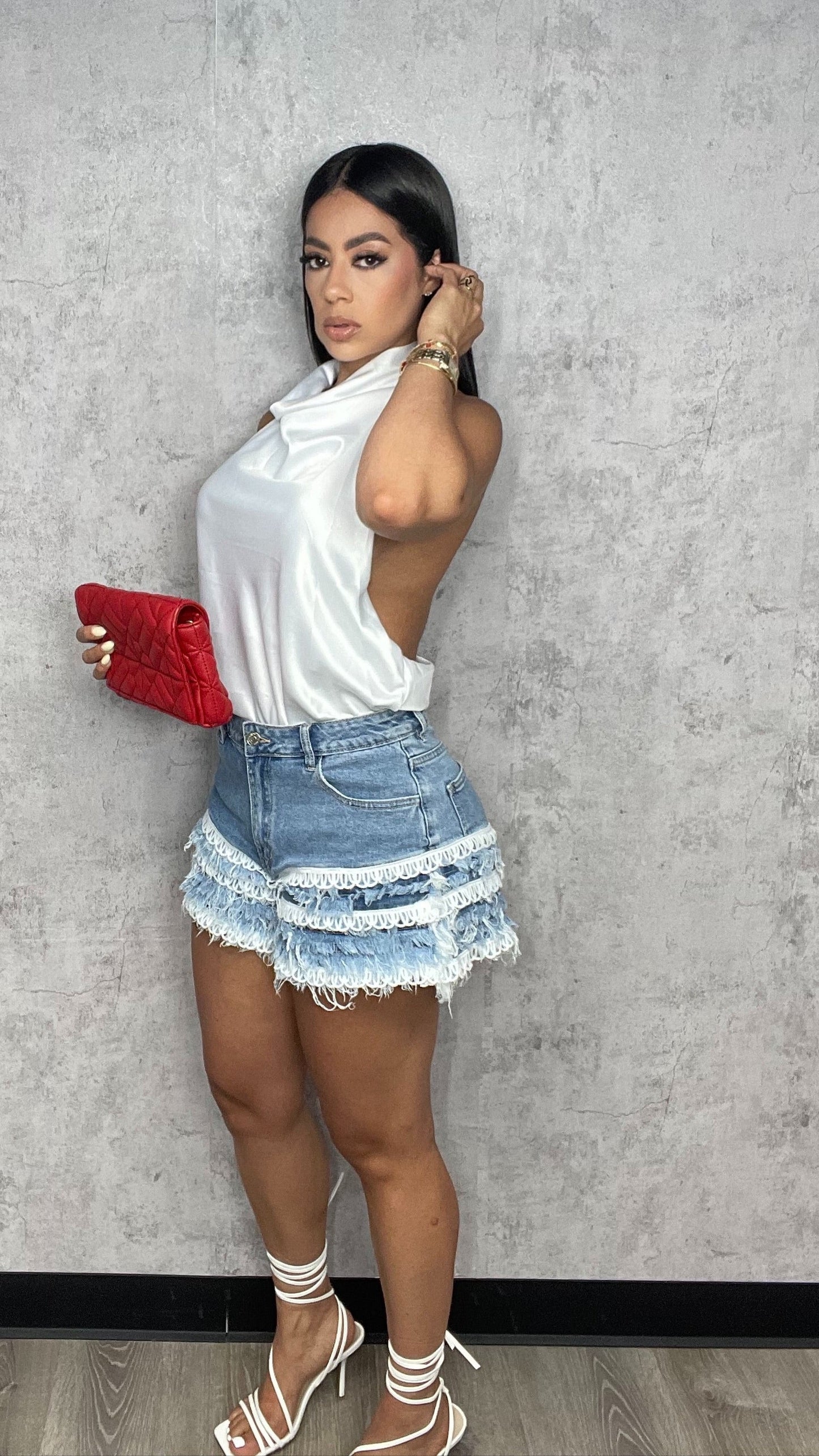 Fancy Denim Short