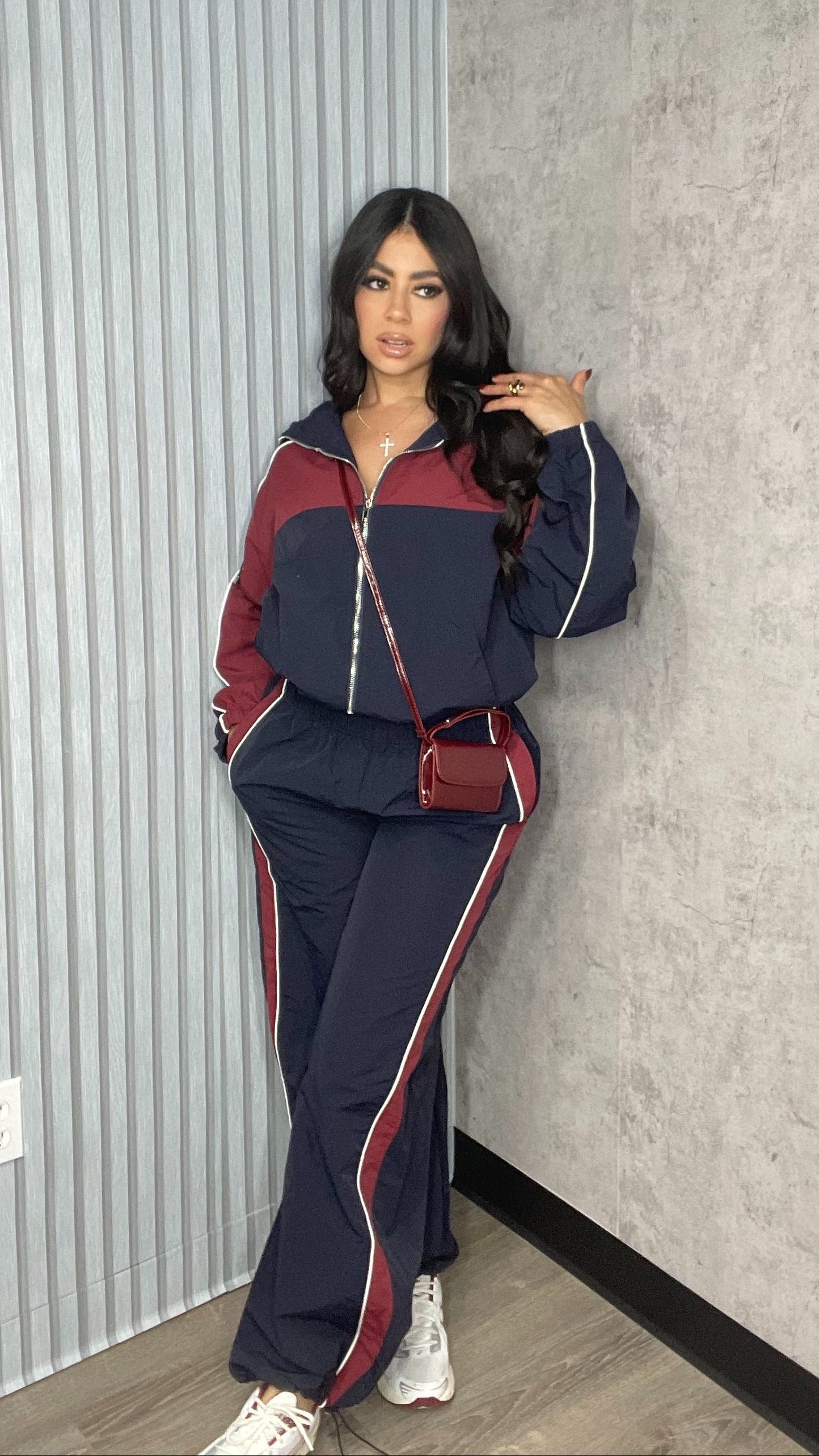 Colorblock Windbreaker Set