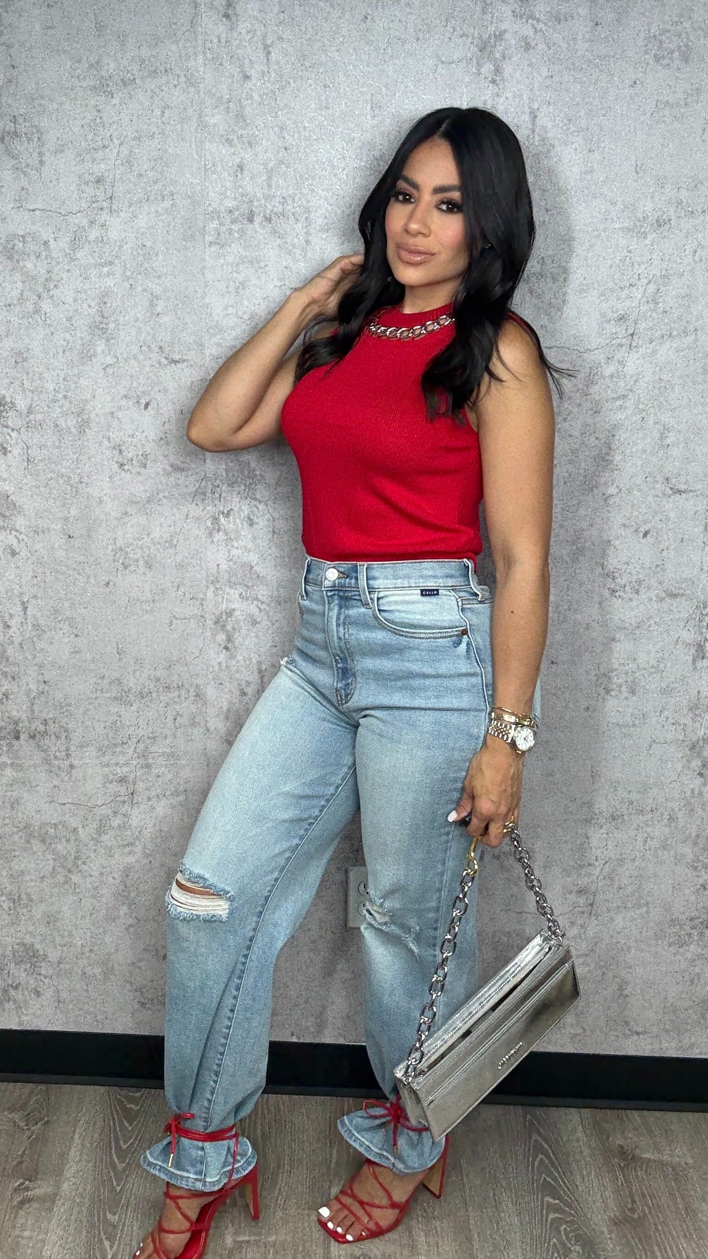 Chain Top Red