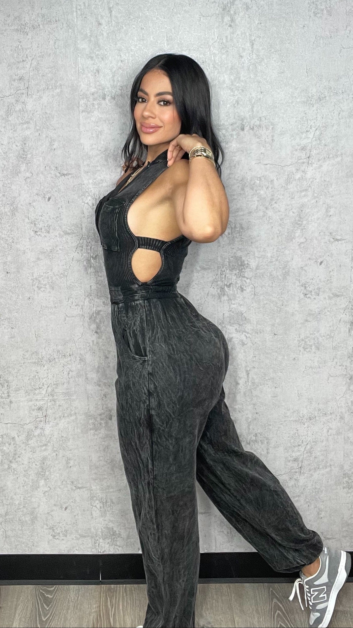 Mineral Jogger Jumpsuit Black