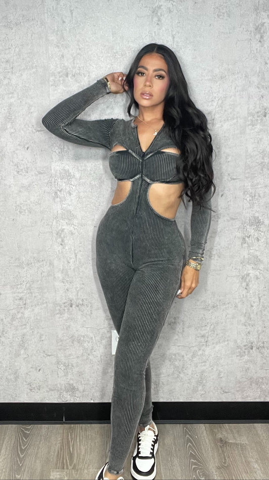 Kassandra Mineral Jumpsuit Black