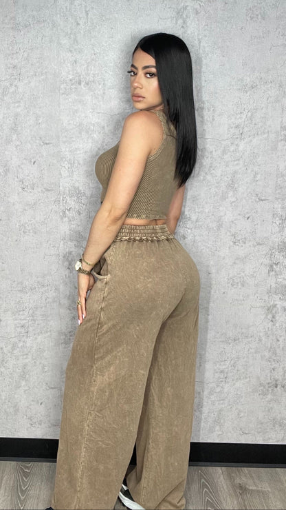 Tank & Lounge Pants Mineral Set Mocha