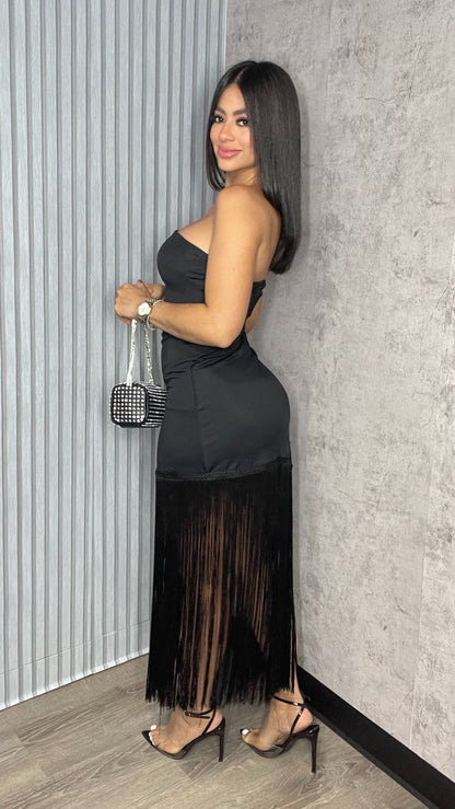MELINA BLACK DRESS (2 PCS)