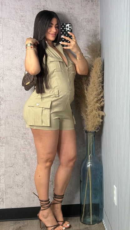 GABRIELLA BEIGE ROMPER