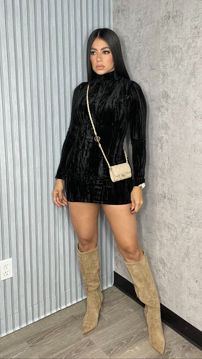 Velvet Muse Dress Black