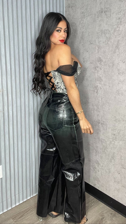 Miriam Leather Pants Black