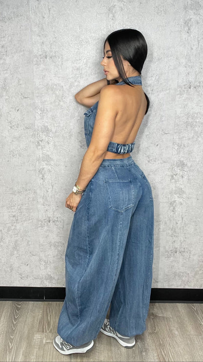 VALERIE Denim Jumpsuit