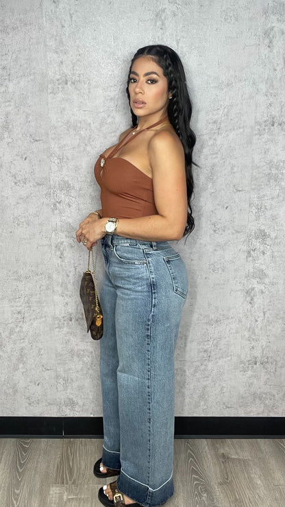 Folded  Cello Jeans Pants