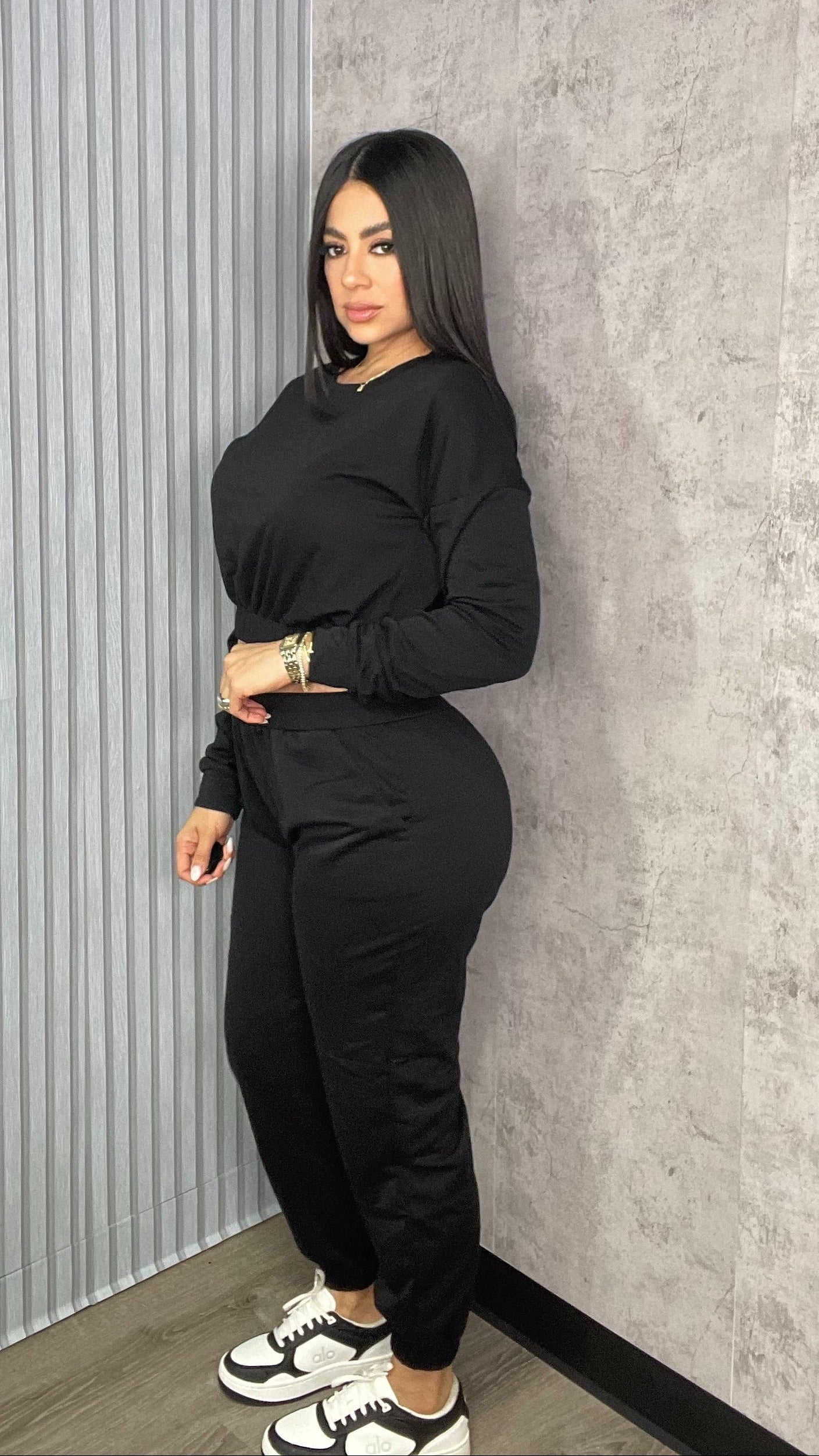 Basic Black Joggers Set