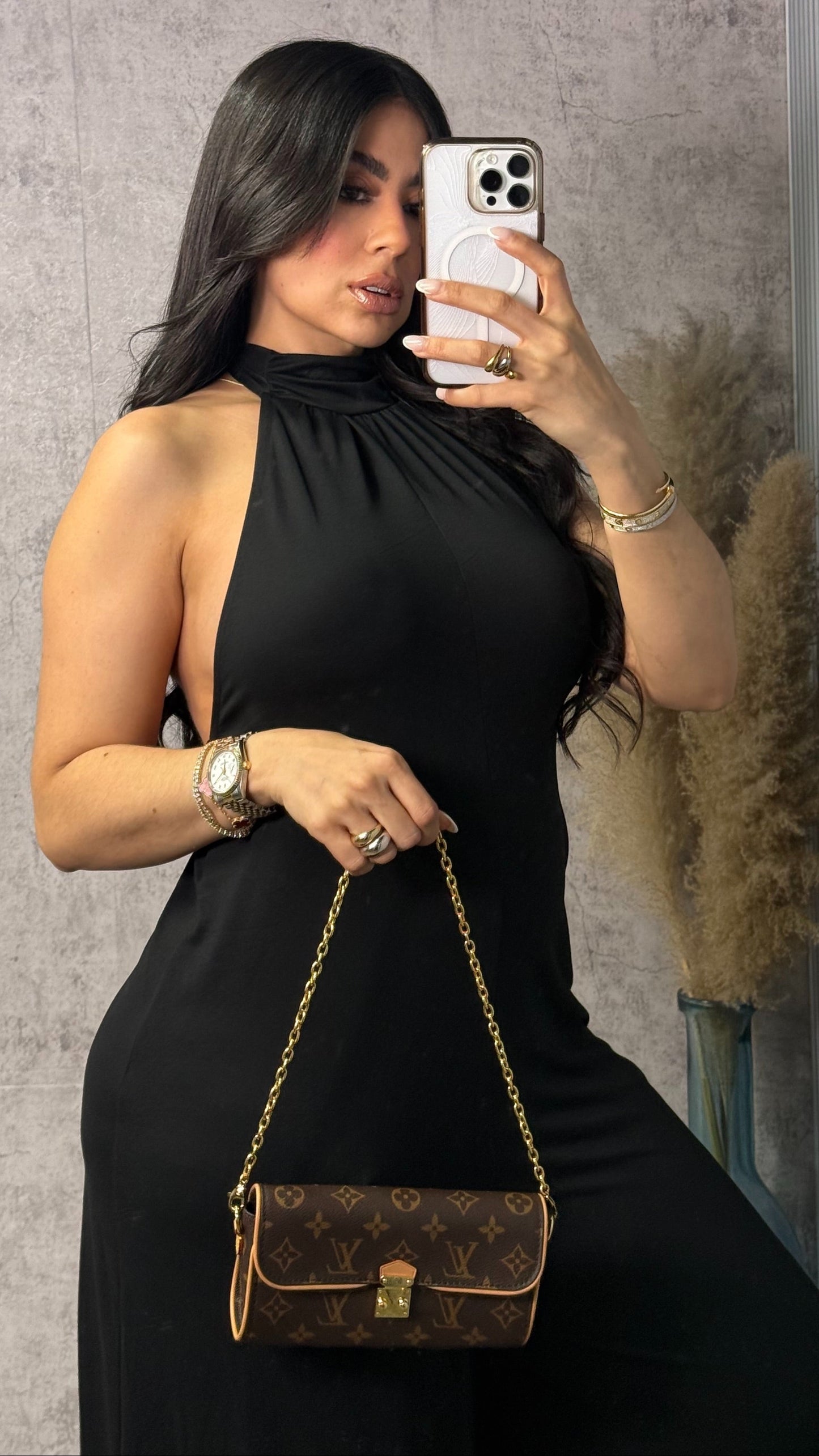 LINDA BACKLESS BLACK JUMPSUIT