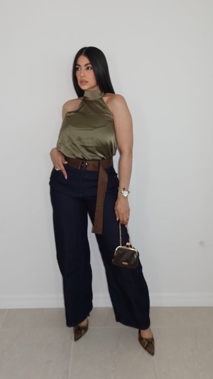 WIDE BARREL DENIM PANTS