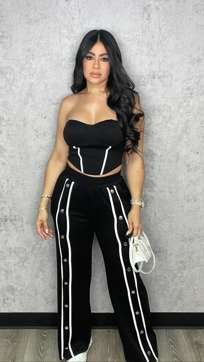 Leah Black Pants Set (RESTOCK)