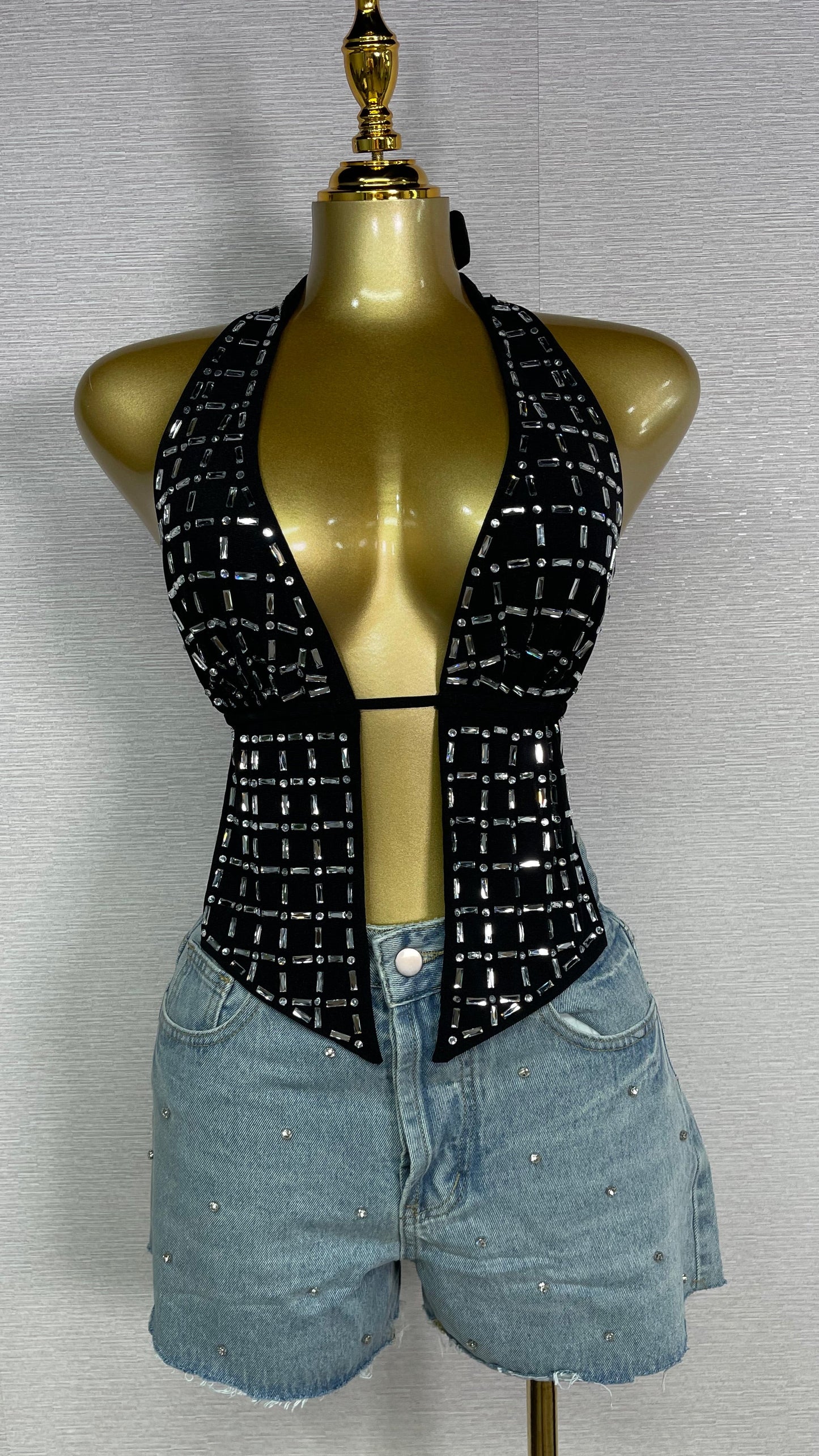 ELIZ SPARKLE BLACK TOP