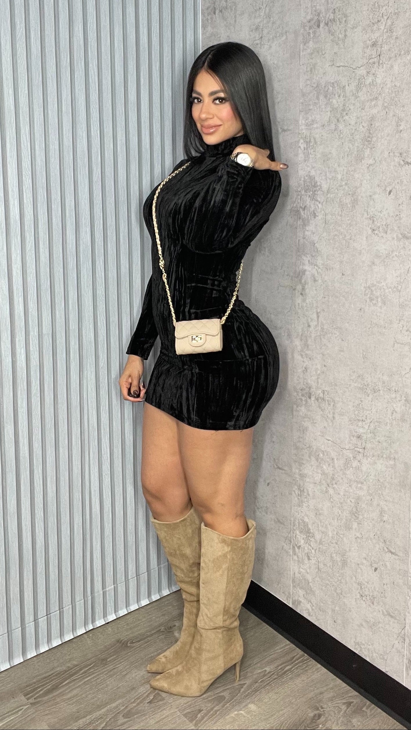 Velvet Muse Dress Black