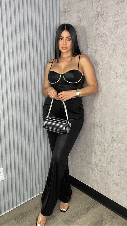 Amalia Black Pants Set