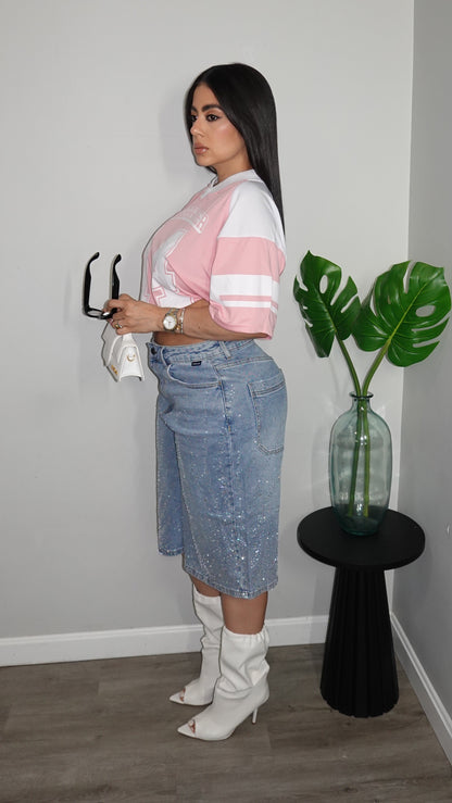 JERSEY CROP TOP PINK