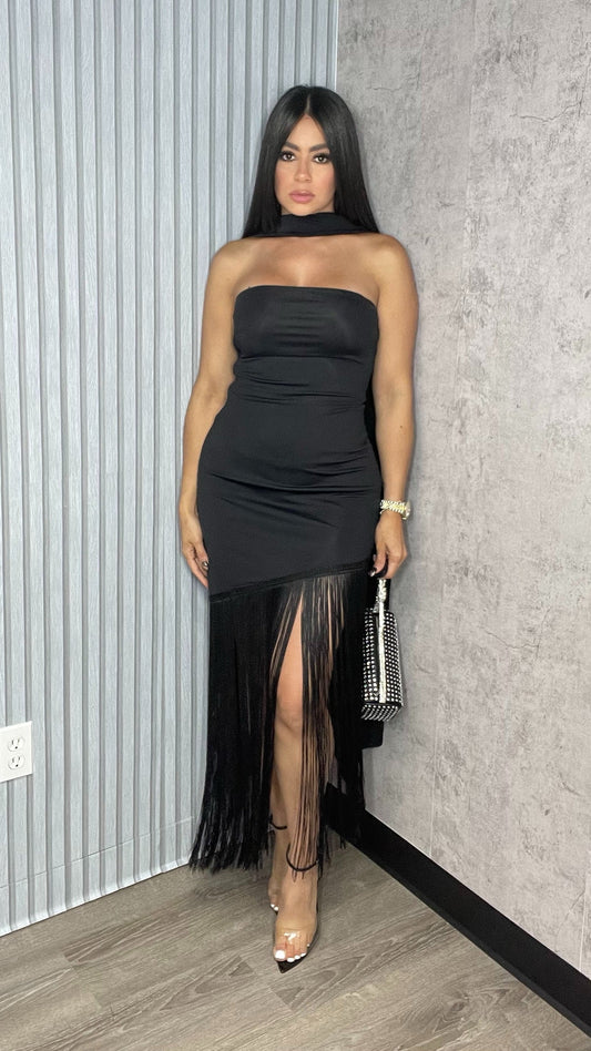 MELINA BLACK DRESS (2 PCS)