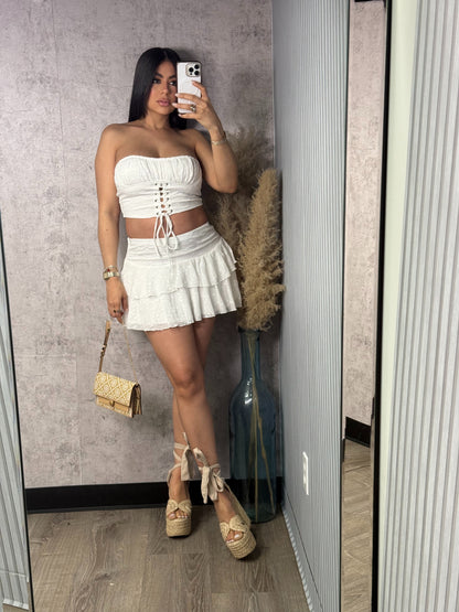 GIANNA WHITE SKIRT SET