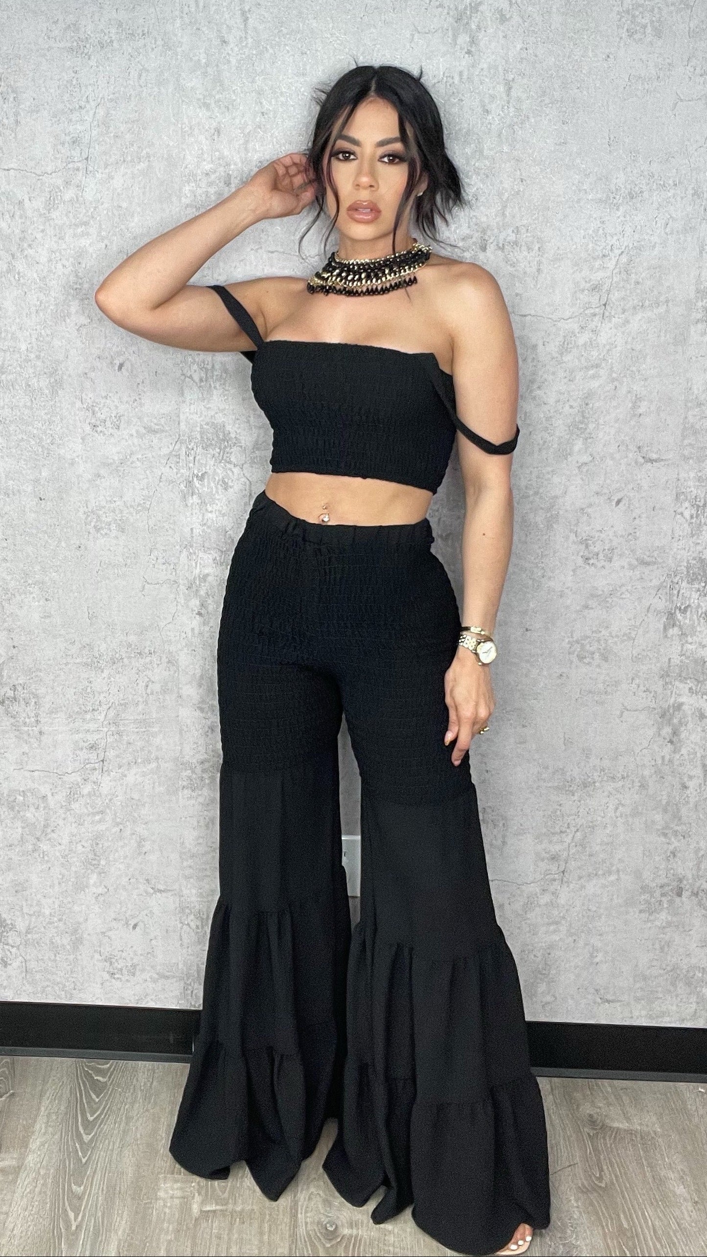 Lulu Black Pants Set