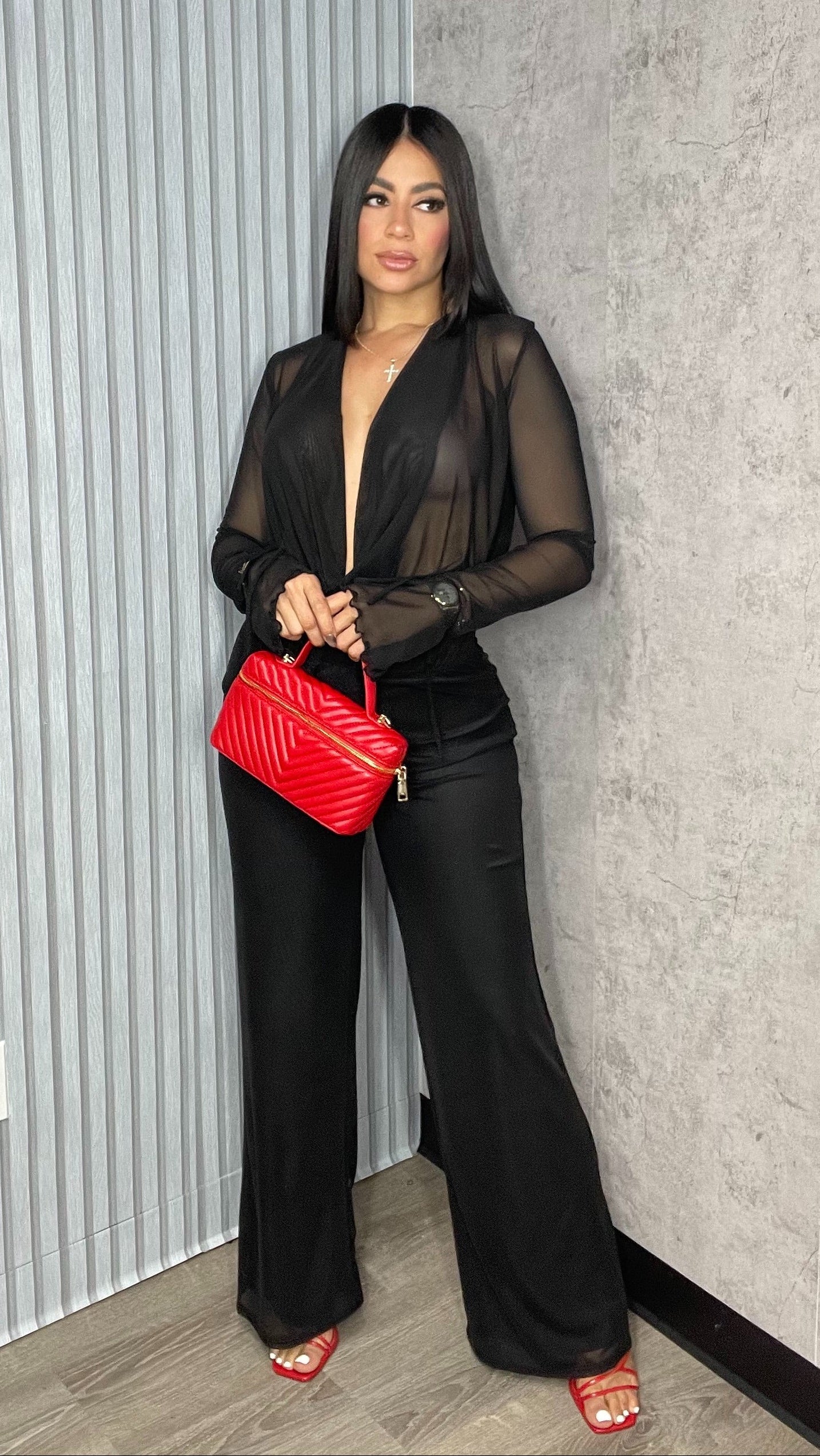 PAULINA Black Pants Set