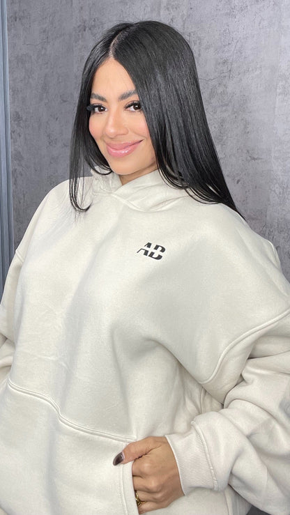AB HOODIE & PANTS SET UNISEX Crema
