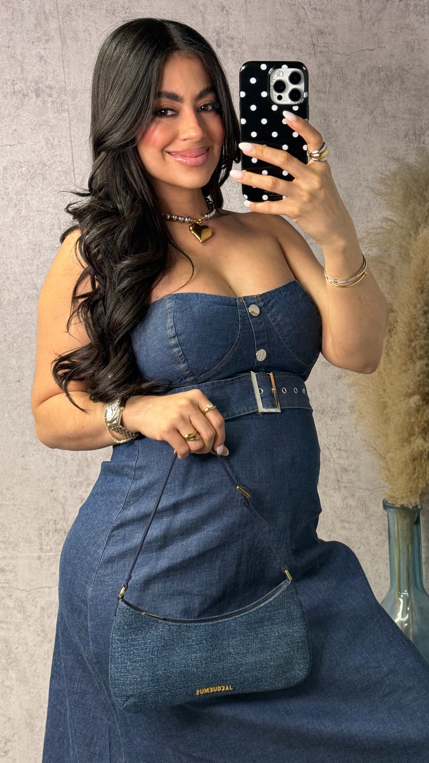 SAMI MIDI DENIM DRESS