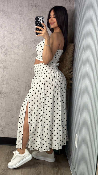 POLKA DOTS MAXI SKIRT SET