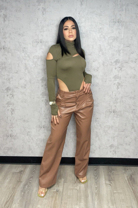 Cocoa Sandy Leather Pants